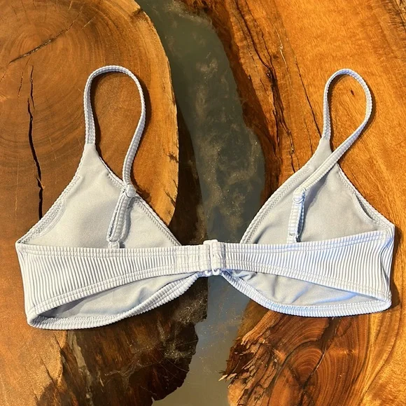 Roxy light blue ribbed bikini top - Picture 3 of 3